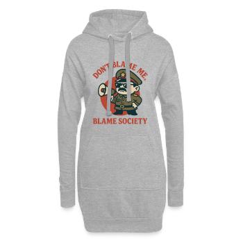 Ne m’en veux pas, shérif - Sweat-shirt à capuche long Femme - gris chiné - Devant