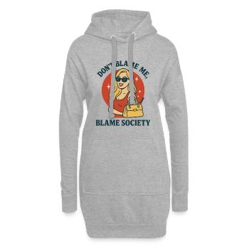 Ne blâme pas la société - Sweat-shirt à capuche long Femme - gris chiné - Devant