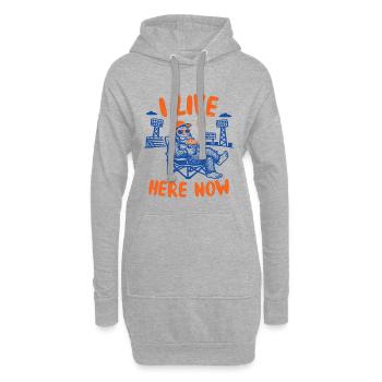 Bigfoot-Baseball-Fan Ich wohne jetzt hier - Hoodie-Kleid - Grau meliert - Vorne