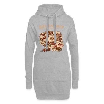 Kielbasa Map All Star Edition - Sweat-shirt à capuche long Femme - gris chiné - Devant