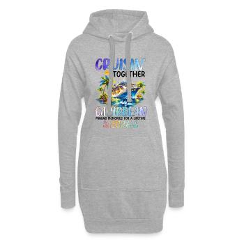 Cruisin Together Caribbean 2026 - Hoodie-Kleid - Grau meliert - Vorne
