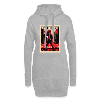 Marche rétro Boombox de NyC 85 - Sweat-shirt à capuche long Femme - gris chiné - Devant