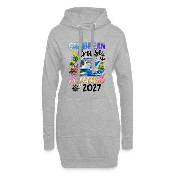 Caribbean Cruise Squad 2027 - Hoodie-Kleid - Grau meliert - Vorne