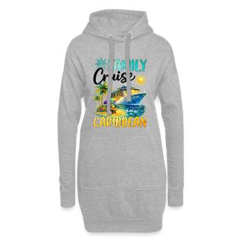 Family Cruise Caribbean - Hoodie-Kleid - Grau meliert - Vorne
