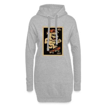 Skater Bulldog Ramp Rage - Hoodie-Kleid - Grau meliert - Vorne