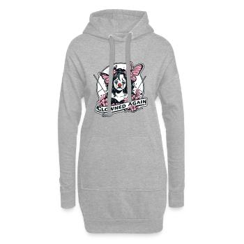 Clown-Kunst wieder Clown-Kunst - Hoodie-Kleid - Grau meliert - Vorne