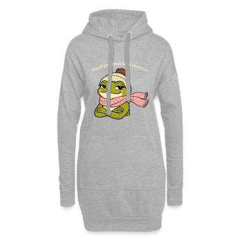 T-shirt cadeau drôle et étrange pour grand-mère et drôle pour la fête des mères - Sweat-shirt à capuche long Femme - gris chiné - Devant