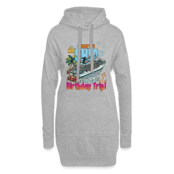 60th Birthday Trip Family Vacation Trip Cruising - Hoodie Dress - heather grey - Front