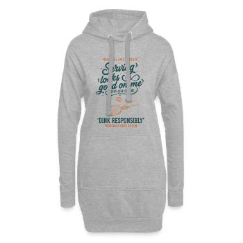Pickleball-lustiger Pickleball-Spieler Liebe - Hoodie-Kleid - Grau meliert - Vorne