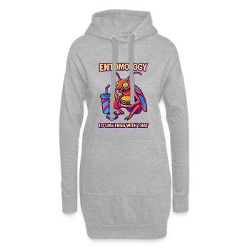 Entomology Fries Bug Tee - Sweat-shirt à capuche long Femme - gris chiné - Devant