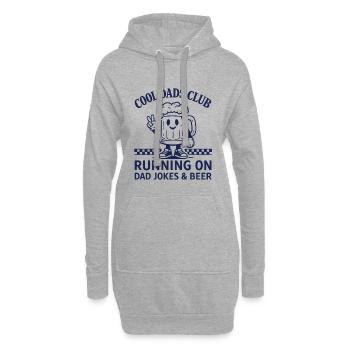 Running on Dad Jokes and Beer Shirt - Hoodie-Kleid - Grau meliert - Vorne