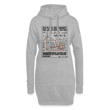 Ingenieur Plan Wasserstoffelektrolyse - Hoodie-Kleid - Grau meliert - Vorne
