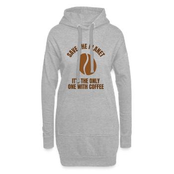 Mais d’abord Chemise de café Lustig Kaffee - Sweat-shirt à capuche long Femme - gris chiné - Devant