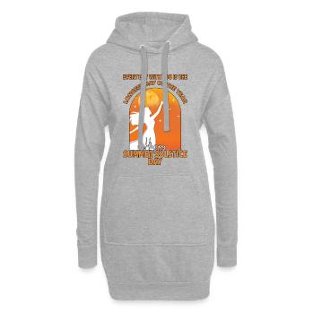 Litha Pagan Solstice d’été Midsommar - Sweat-shirt à capuche long Femme - gris chiné - Devant