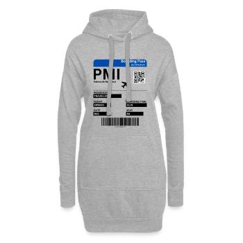 Mallorca Flugticket Design Boarding Pass Shirt  - Hoodie-Kleid - Grau meliert - Vorne