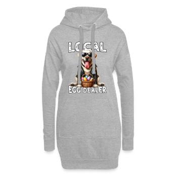 Marchand d’œufs de Labrador de Pâques - Sweat-shirt à capuche long Femme - gris chiné - Devant