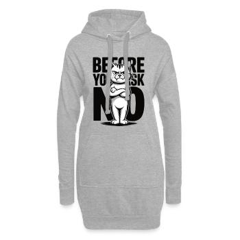 Grumpy Katze No Statement Humor Katzen - Hoodie-Kleid - Grau meliert - Vorne