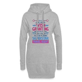 Familienurlaubsplanung Reisekreuzfahrt - Hoodie-Kleid - Grau meliert - Vorne