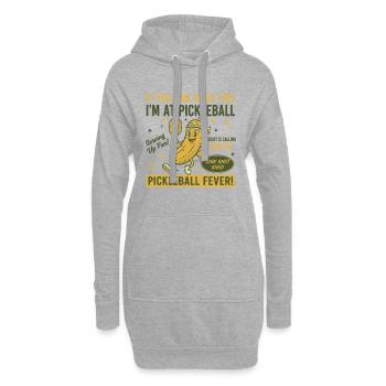 Pickleball-lustiger Spieler liebt Gurkenball - Hoodie-Kleid - Grau meliert - Vorne