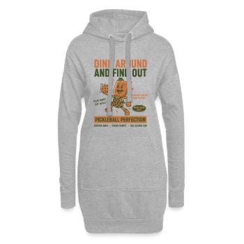 Pickleball spielt herum und findet den lustigen Spieler heraus - Hoodie-Kleid - Grau meliert - Vorne