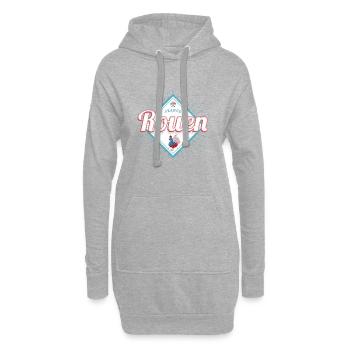 Rouen Normandie in Frankreich mit Hahn Souvenir - Hoodie-Kleid - Grau meliert - Vorne
