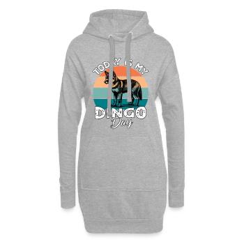Australischer Wildhund Dingo - Hoodie-Kleid - Grau meliert - Vorne