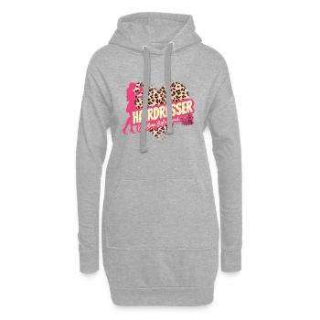 Friseuse Vintage Design für Hairdresser - Hoodie-Kleid - Grau meliert - Vorne