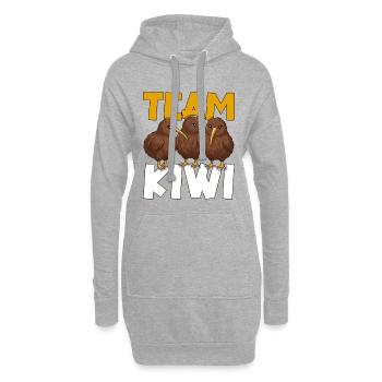 Équipe Kiwi Oiseau Kiwi Animal Mignon Kiwi Néo-Zélandais - Sweat-shirt à capuche long Femme - gris chiné - Devant