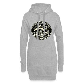 California Surf Bär - Hoodie-Kleid - Grau meliert - Vorne
