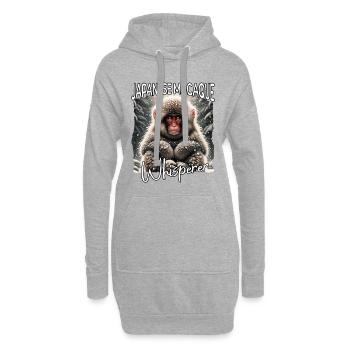 Le Murmureur de Macaque Japonais - Sweat-shirt à capuche long Femme - gris chiné - Devant