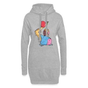 Wasserball Eiscreme Kinder Jungen Wasserballer - Hoodie-Kleid - Grau meliert - Vorne