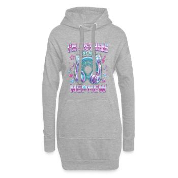 Tante, je suis juste là pour mon neveu - Sweat-shirt à capuche long Femme - gris chiné - Devant