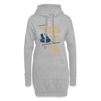 Pain au levain La boulangerie Quiet Knead Dough Club - Sweat-shirt à capuche long Femme - gris chiné - Devant