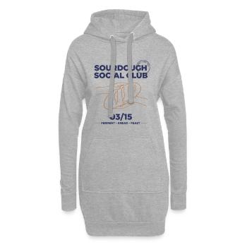 Sourdough Bread Baking Baker Social Club - Hoodie-Kleid - Grau meliert - Vorne