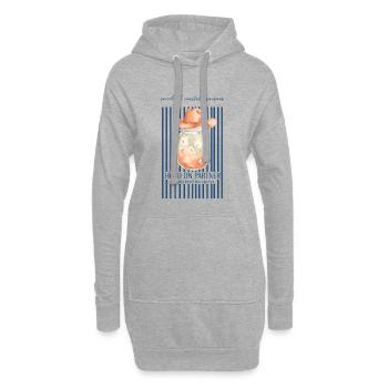 Sauerteig, warte, Partner. Füttere meinen Starter-Brot - Hoodie-Kleid - Grau meliert - Vorne