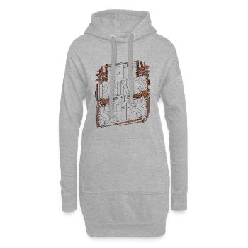 Designer d’impression : Si ça imprime, expédie Print Expert - Sweat-shirt à capuche long Femme - gris chiné - Devant