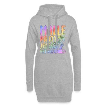 Malle Party Modus Aktiviert - Hoodie-Kleid - Grau meliert - Vorne