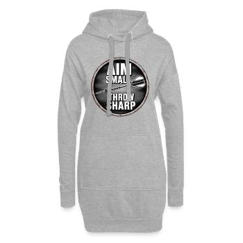 Conception de fléchettes pour joueurs de fléchettes pour les fans de fléchettes - Sweat-shirt à capuche long Femme - gris chiné - Devant