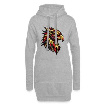 Deutschland Adler Fan Sport Design - Hoodie-Kleid - Grau meliert - Vorne