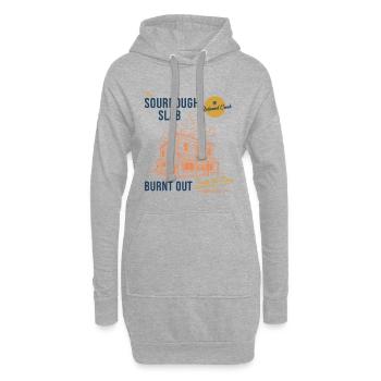 Sauerteigbrot-Backer Die Sauerteigplatte - Hoodie-Kleid - Grau meliert - Vorne