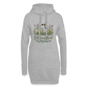 Rubinkehlige Kolibris Mama Mama - Hoodie-Kleid - Grau meliert - Vorne