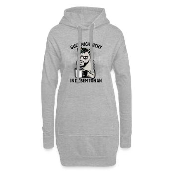 Guck mich nicht in diesem Ton an - Einhorn - Hoodie-Kleid - Grau meliert - Vorne