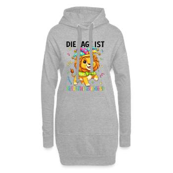 Die Lage Ist Besäufniserregend Löwe - Hoodie-Kleid - Grau meliert - Vorne