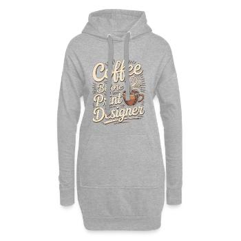 Print Designer Coffee Graphic Artist Coffee Lover - Hoodie-Kleid - Grau meliert - Vorne