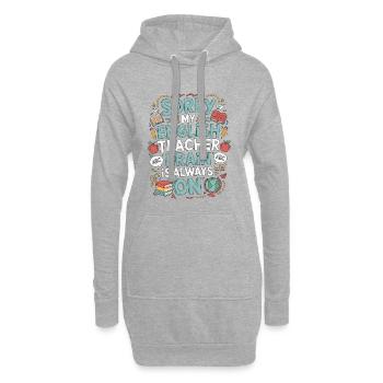 Professeur d’anglais langue seconde désolé mon professeur d’anglais Éducateur d’anglais langue seconde - Sweat-shirt à capuche long Femme - gris chiné - Devant