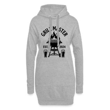 GRILL MASTER EST 2024 Grillmeister - Hoodie-Kleid - Grau meliert - Vorne