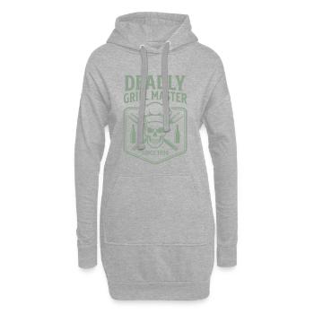 Grill Deadly Master Grilling depuis 1999 : cadeau - Sweat-shirt à capuche long Femme - gris chiné - Devant