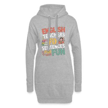 Enseignant d’anglais langue seconde (ESL) Enseignants d’anglais Fix Language Educator - Sweat-shirt à capuche long Femme - gris chiné - Devant