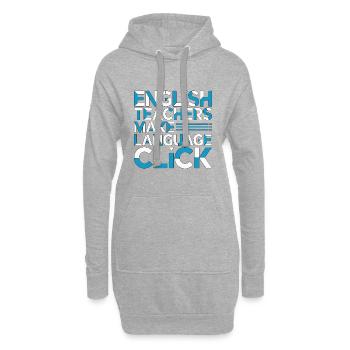 Enseignant d’anglais langue seconde langue seconde : les enseignants d’anglais font carrière dans l’enseignement - Sweat-shirt à capuche long Femme - gris chiné - Devant