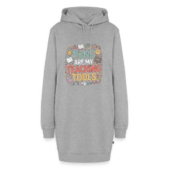 Les jeux de mots pour enseignants d’anglais langue seconde sont des outils pédagogiques pour l’enseignant ESL - Sweat-shirt à capuche long Femme - gris chiné - Devant